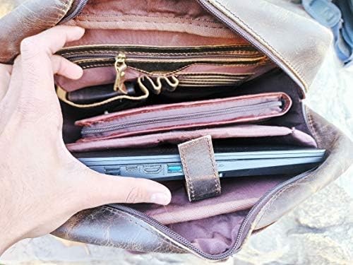 Buffalo deri sırt çantası çok cepler Sırt Çantası seyahat Laptop çantası erkekler kadınlar için