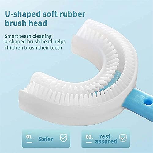 Joyeweldam 360° Bebek U - Şekilli Diş Fırçası, Çocuk U - Şekilli Diş Fırçası, Manuel Diş Fırçası Ağız Temizleme Araçları için