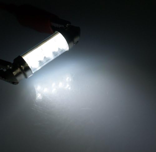 TuningPros LEDHMSL-42M-W9 Yüksek Dağı dur ışık LED ampuller Festoon 42mm, 9 LED Beyaz 2-pc Set