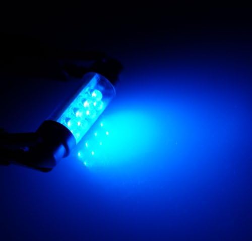 TuningPros LEDHMSL-42M-B8 Yüksek Dağı dur ışık LED ampuller Festoon 42mm, 8 LED Mavi 2-pc Set