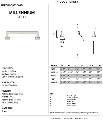 Alno A950-6-PN Millennium Modern Çeker, Cilalı Nikel