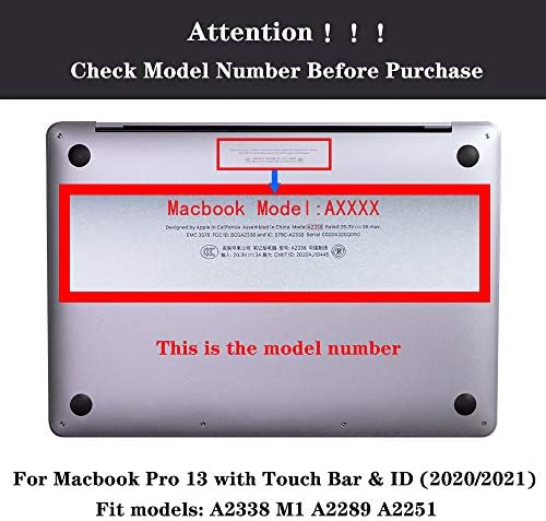 MAİTTAO MacBook Pro 13 İnç Kılıf 2020 Dokunmatik Bar (Model M1 A2338 / A2289 / A2251), Dizüstü Bilgisayar Kol Çantası ve Klavye