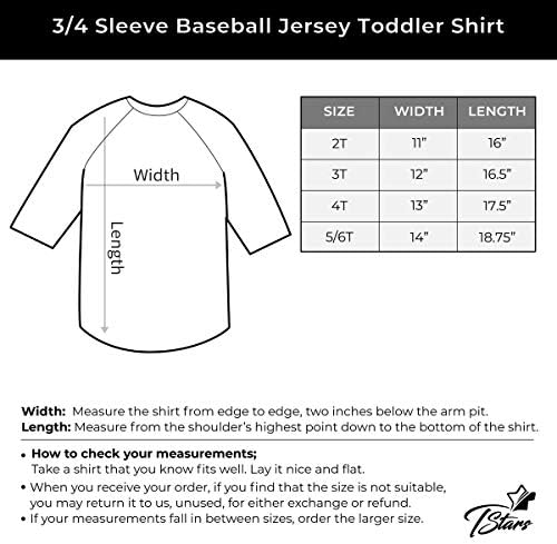 Tstars 2nd Doğum Günü Hediyesi için 2 Yaşındaki Çocuk 3/4 Kollu Beyzbol Forması Toddler Gömlek