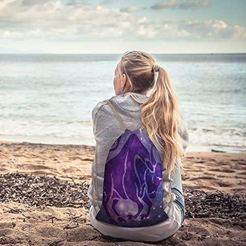 Boğa Astroloji Tuval İpli sırt çantası omuzdan askili çanta Rahat Sırt Çantası Spor Yoga Seyahat Plaj Okul 30x40 cm