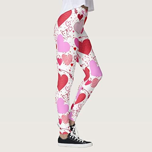 Anzzhon Yoga Tayt Bayan Yüksek Bel Yumuşak Pantolon sevgililer Günü Yenilik Baskı Tayt Sıska Rahat spor pantolonlar