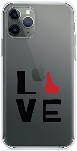 Distinctİnk Temizle Darbeye Hibrid Vaka iPhone 13 Pro MAX ( 6.7 Ekran) - TPU Tampon, Akrilik Geri, Temperli Cam Ekran Koruyucu-Idaho-Aşk