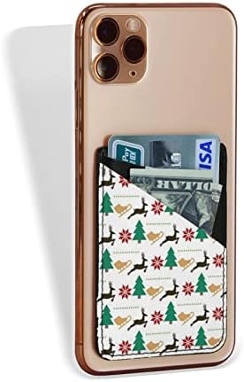 Noel Elk cep telefonu cüzdan, kredi kartı, kartvizit, hemen hemen her telefon ile uyumlu cüzdan üzerinde sopa