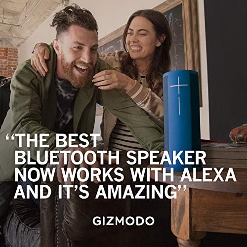 Eller Serbest Alexa Ses Kontrolü ile Ultimate Ears BLAST Taşınabilir Su Geçirmez Wi-Fi ve Bluetooth Hoparlör-Mavi Çelik