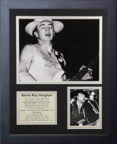 Efsaneler Asla Ölmez Stevie Ray Vaughan Çerçeveli Fotoğraf Kolajı, 11x14 İnç
