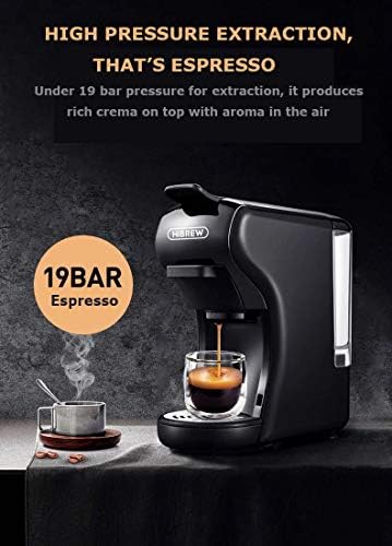 HiBREW 4'ü 1 Arada Çok Fonksiyonlu Espresso Dolce Gusto Makinesi Nespresso Kapsül, Dolce Gusto Kapsül ve Çekilmiş Kahve ile