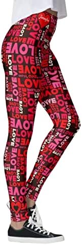 Kadın Sevgililer Günü Koşu Tayt Ultra Yumuşak Kalp Aşk Tatlı Tayt Yüksek Belli Karın Kontrol Yoga Pantolon