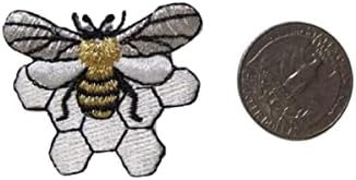 1.62 inç Bumblebee Arı, Arı Kovanı Nakış Aplike Yama