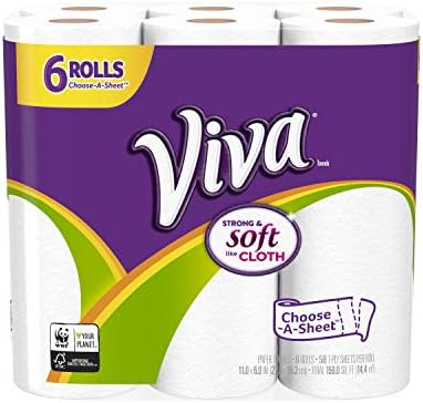 VİVA Choose-A-Sheet * Kağıt Havlu Beyaz 58 Yaprak (6'lı Paket)
