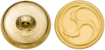 C & C Metal Ürünler 5150 Feng Shui Metal Düğme, Boyut 30 Ligne, Altın, 36'lık Paket