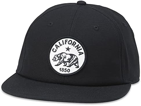 AMERİKAN İĞNE Kaliforniya Cali Ayı Snapback Beyzbol Baba Şapka, Alp Koleksiyonu, (21018A-CA-BLK) Siyah