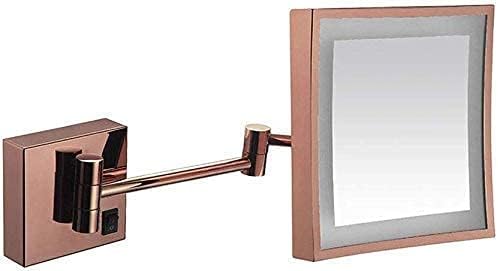 Nhlzj XİAOQİANG Makyaj Aynası, USB Şarj 3X Büyütme Tek Taraflı Kare Makyaj Aynası Uzatılabilir Tezgah Makyaj Aynaları (Renk: