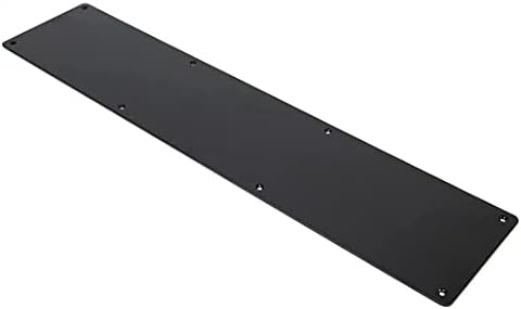 CPG Ürünleri-Mimari Metal Tekme Plakası 6x32 (MBK) Mat Siyah Kaplama-34 Genişliğindeki Kapılara Uyar-Ahşap ve Metal Montaj-Kapı