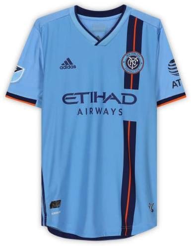 Maxime Chanot New York City FC İmzalı Maç-2020 MLS Sezonundan 4 numaralı Mavi Formayı Kullandı-İmzalı Futbol Formaları