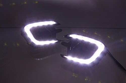 1 Takım Beyaz LED Gündüz Farları DRL Sis Lambaları Parlak Siyah Jenerik fit Mitsubishi Pajero Sport 2013-2015 ıçin