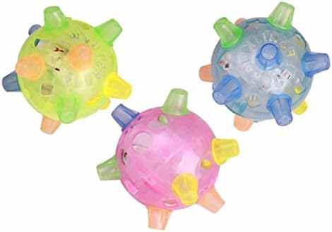 ND Renkli yanıp sönen zıplayan top led ışık dans atlama topu bebek çocuklar için (Rastgele renk)