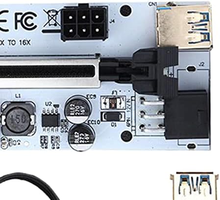 Homyl Pcı-E PCIe Yükseltici 1x için 16x Grafik Uzatma Grafik Kartı PCIe Yükseltici için Madencilik-Siyah Yuvası ve Tel