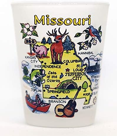 Missouri Haritası Buzlu Cam
