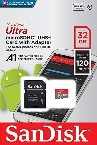 Ultra 32 GB microSDHC Sony Xperia Z5 için Çalışır Artı SanFlash ve SanDisk tarafından Doğrulanmış (A1/C10/U1/8 k/120MBs)