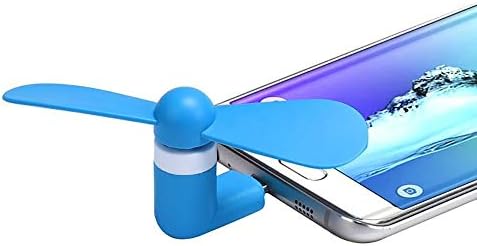 Samsung Galaxy S5 Mavi için Shot Case Mini Plastik Mikro USB Fan
