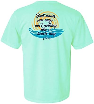 Kalküta Açık Havada kadın Plaj Günü Kısa Kollu T-Shirt Baskılı Grafik Tasarım Tees, Rahat balıkçı kıyafeti