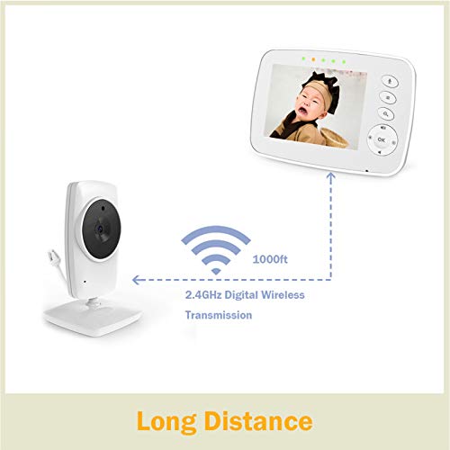 Kablosuz Bebek Monitörü, Dijital Bebek Monitörü, Özel Sinyal İki Yönlü (ABD Standardı (100-240v))