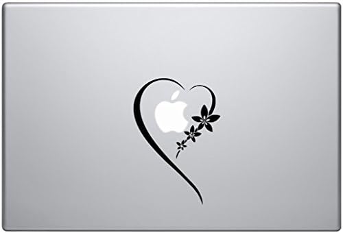 Çiçek Kalp Çıkartması için MacBook Cilt [4 Parça] - Laptop Cilt Vinil Çıkartması Sticker için MacBook Pro 13 – - ve Diğer Apple