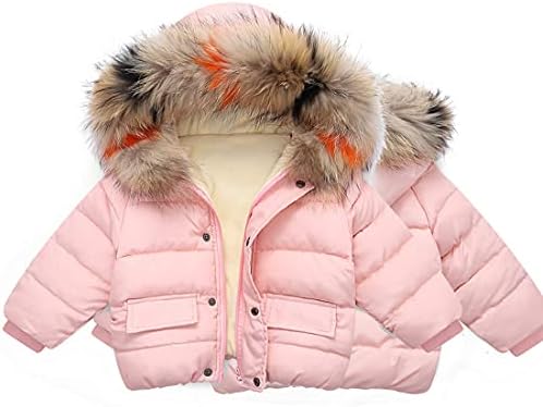 Bebek Yürüyor Boys Kız Kış Sıcak Palto Kapşonlu Windproof Ceket Snowsuit Giyim Kürk Hoodies