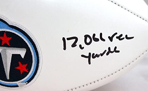 Derrick Mason, Tennessee Titans Logolu Futbolu Insc ile İmzaladı.- Beckett W Hologramı