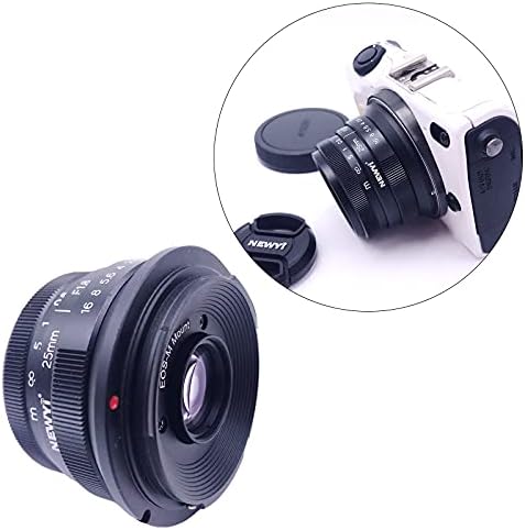 Mikro Kameralar için genel 25mm F1.8 Geniş Diyafram Manuel Odak Lensi, Ön Lens Kapaklı Geniş Açılı Lens, Açık Taşınabilir Hafif-EOS