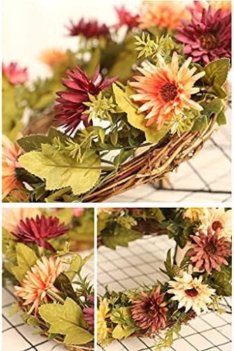 EKDSPW Simülasyon Çelenk Çiçek Bitki Çelenk Ev Kapı Duvar Asılı Süsleme Bitkiler Yapay Çiçek Çelenk Düğün Pencere Kapalı Süslemeleri