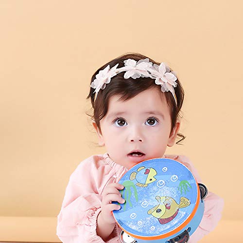 Tcplyn Bebek Dantel Çiçek Kafa Bandı Streç Şapkalar Dantel Çiçek saç aksesuarı 6 Ay 3 Yaşında Bebek Kullanımı 1 Adet Pembe