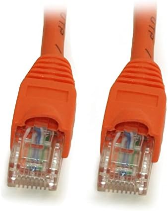 MyCableMart 1ft Cat6 Ethernet RJ45 Yama Kablosu, Telli, Takılmayan Önyüklemeli, Turuncu
