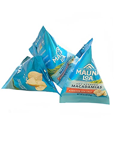 Mauna Loa Kuru Kavrulmuş ve Tuzlanmış Macadamia Fıstığı, 0.5 Ons Üçgen Paket (24'lü Paket)