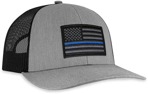 HAKA Ince Mavi Çizgi Amerikan Bayrağı kamyon şoförü şapkası Erkekler & Kadınlar ıçin, Onurlandıran Kolluk Görevlileri, ayarlanabilir