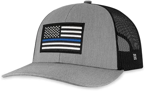 HAKA Ince Mavi Çizgi Amerikan Bayrağı kamyon şoförü şapkası Erkekler & Kadınlar ıçin, Onurlandıran Kolluk Görevlileri, ayarlanabilir