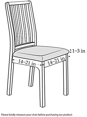 Yupartex Kadife Yemek Sandalyesi Koltuk Slipcover, Yemek Odası ve Mutfak için Yumuşak Streç Sandalye Minder Örtüsü, Ev Dekorasyonu