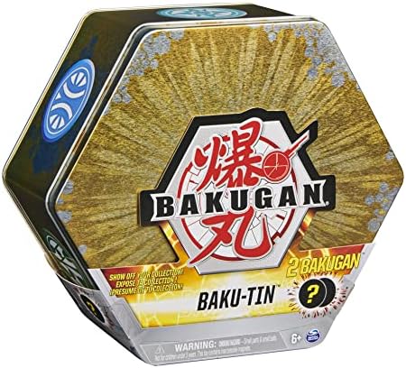 Bakugan Bakü-Teneke, 2 Gizemli Premium Koleksiyoncu Saklama Tenekesi (Stil Değişebilir), 6 Yaş ve üstü Çocuklar için Çocuk