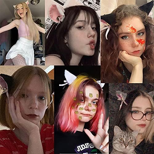 Kabarık Şapkalar Makyaj Anime Yay Cosplay Peluş Çan Kız Lolita saç tokası Kafa Çember saç Aksesuarları Kedi Kulaklar Kafa Bandı