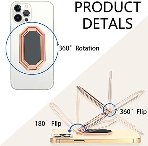 Cep Telefonu Halka Tutucu Katlanabilir Rotasyon 360°Parmak Kickstand Ultra İnce Metal Geri Halka Kavrama Telefon Standı Katlanabilir