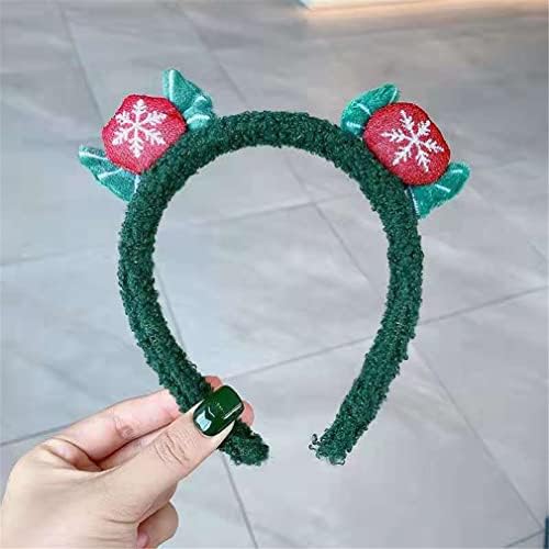 YODZ 6 PCS Noel Bantlar, ren Geyiği Kostüm Saç Bandı için Noel Parti Malzemeleri ve Parti Iyilik-Noel Ağacı Bells Santa Şapka