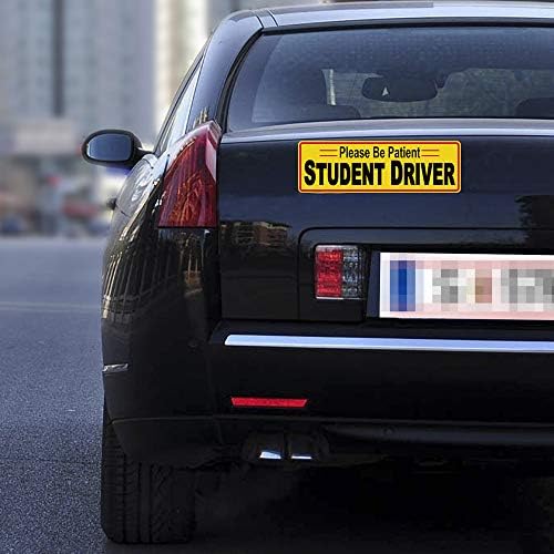 3 adet 12 x 3.8 Öğrenci Sürücüsü Lütfen Sabırlı Olun Etiket Çıkartması Yeni Sürücü için Güvenlik İşaretleri, Boya Güvenli Çıkarılabilir