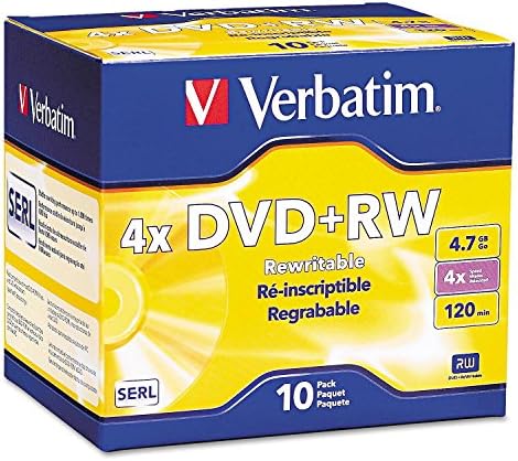 DVD + RW Diskler, 4,7 GB, 4X, İnce Mücevher Kutuları olmadan, İnci, 10 / Paket