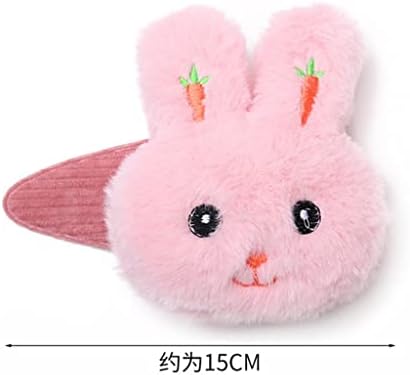 CDQYA Büyük Büyük Peluş Cartoo Bunny Yıldız Saç Klip Sevimli Kore Japonya Güz Kış Firkete Saç Aksesuarları (Renk: E, Boyut