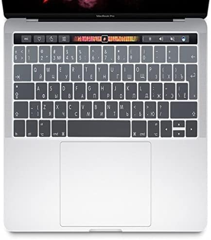 Rusça Klavye Çıkartmalar için MacBook Pro 13 Dokunmatik bar Silikon Klavye Kapak için MacBook Pro 15 Cilt Koruyucu (Boyut: