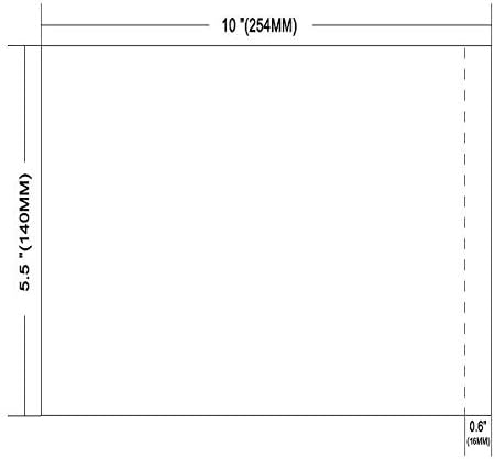 5.5 x 10 Şeffaf Kapalı Ambalaj Zarfı Düz Yüz 1000 / CS Ön-Açık, Arka / Beyaz (4 Kutu) İç 5x9. 5